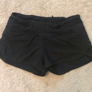 Size 4 lululemon running shorts in black